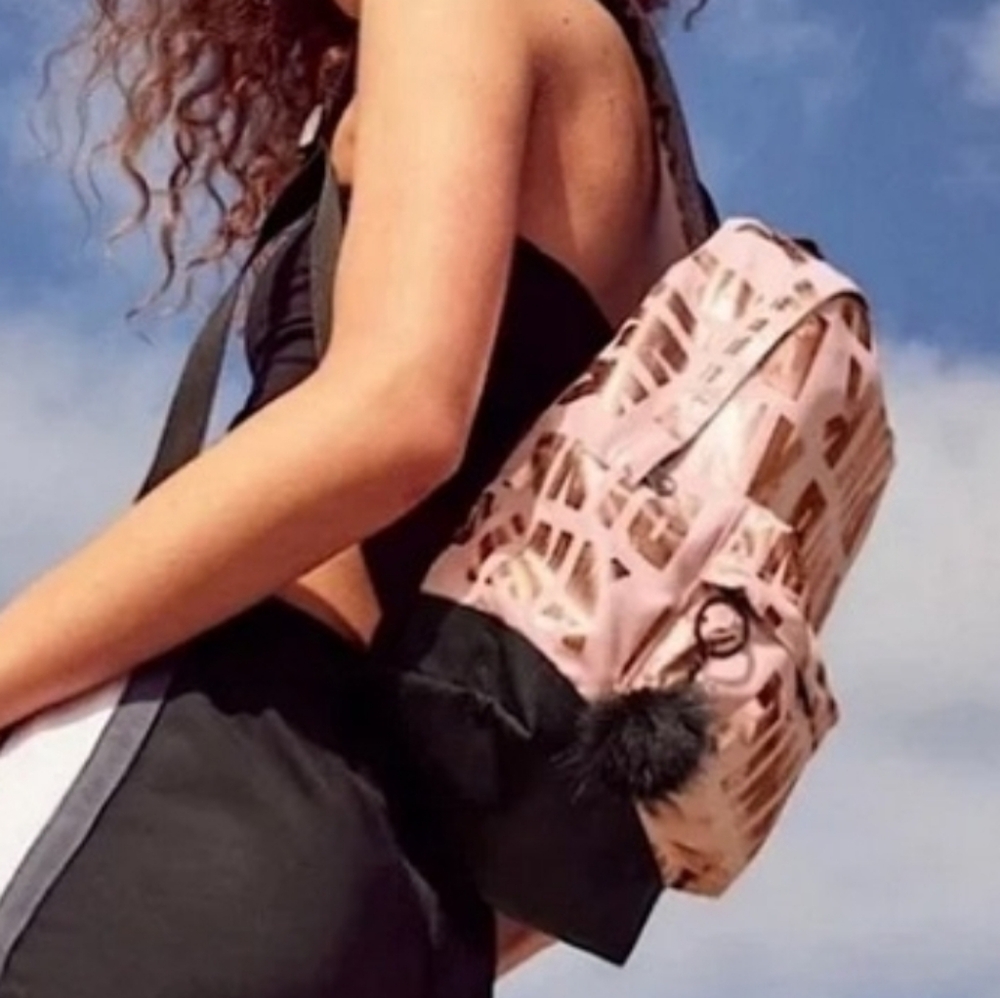 PINK VS Pink/Gold Small Backpack Lightweight
